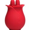 Bloomgasm The Rose Fondle 10x Silicone Rechargeable Massaging Rose Clit Stimulator - Red