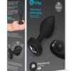 B-Vibe Vibrating Jewel Plug Rechargeable Silicone Anal Plug with Remote - Medium/Large - Black