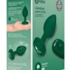 B-Vibe Vibrating Jewel Plug Rechargeable Silicone Anal Plug with Remote - Medium/Large - Emerald Green