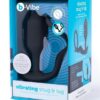 B-Vibe Vibrating Snug and Tug Rechargeable Silicone Cock Ring andamp; Anal Plug - Medium - Black
