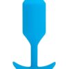 B-Vibe Vibrating Snug Plug Rechargeable Silicone Anal Plug - Large - Blue