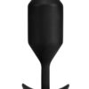 B-Vibe Vibrating Snug Plug Rechargeable Silicone Anal Plug - XXLarge - Black