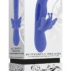 Butterfly Dreams Rechargeable Silicone Dual Stimulating Vibrator - Blue