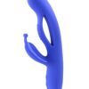 Butterfly Dreams Rechargeable Silicone Dual Stimulating Vibrator - Blue