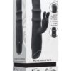 Ringmaster Rechargeable Silicone Rabbit Vibe Ring - Black