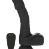 Naked Addiction Rotating and Thrusting Vibrating Rechargeable Silicone Dong - Chocolate