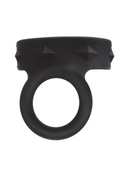 Blueline Silicone Duo Snap Cock and Ball Ring - Black