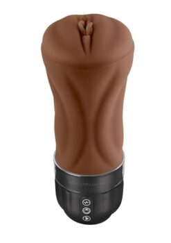 Zero Tolerance Tight Lipped Rechargeable Pussy Masturbator - Chocolate