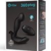 B-Vibe 360 Plug Rechargeable Silicone Rotating and Vibrating with Remote Anal Plug - Black