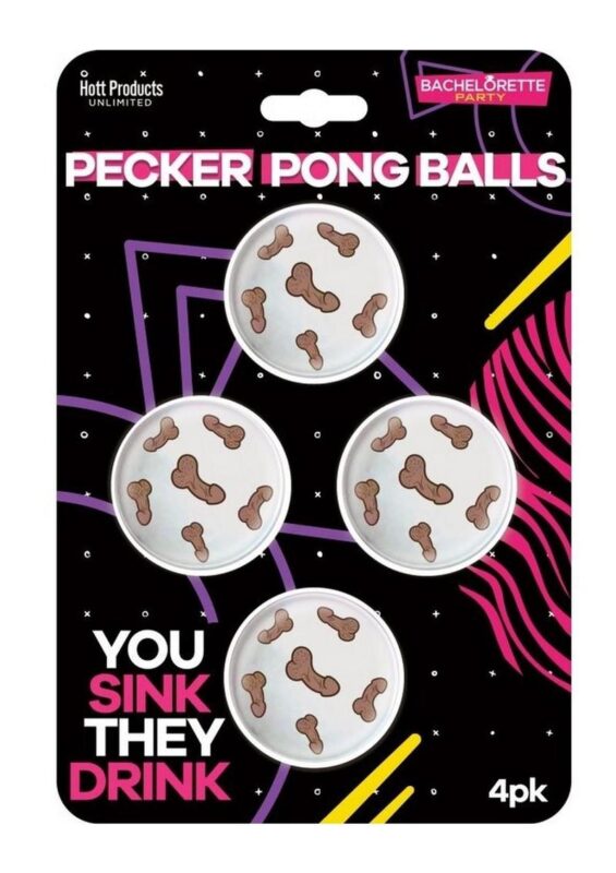 Pecker Beer Pong Balls (4 per Pack)