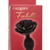 Forbidden Rose Silicone Anal Plug - Large - Black