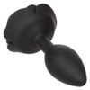Forbidden Rose Silicone Anal Plug - Large - Black