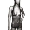 Radiance Hooded Deep V Body Suit - Plus Size - Black