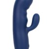 Cashmere Silk Duo Rechargeable Silicone Rabbit Vibrator - Blue