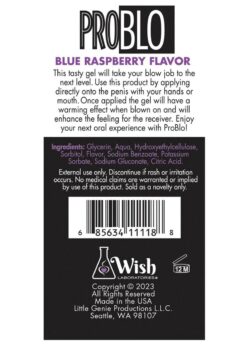 ProBlo Oral Pleasure Flavored Gel 1.5oz - Blue Raspberry