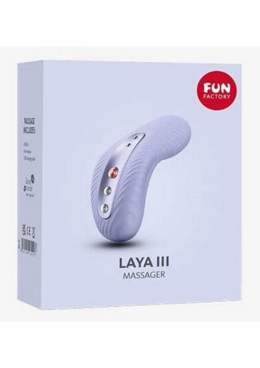 Laya III Silicone Rechargeable Lay-On Vibrator - Purple