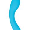 Swan Mini Swan Wand Rechargeable Silicone Glow in the Dark Massager - Blue