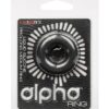 Alpha Liquid Silicone Prolong Cock Ring - Medium - Black