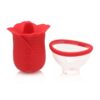 Bloomgasm Lily Lover Sucking and Vibrating Rechargeable Silicone Clitoral Stimulator - Red