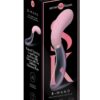Secret Kisses Glass S Shape Rechargeable Silicone Dual End Vibrator - Pink/Clear