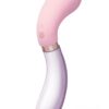 Secret Kisses Glass S Shape Rechargeable Silicone Dual End Vibrator - Pink/Clear