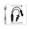 Gender X Double My Pleasure Rechargeable Silicone Dual Vibrator - Black