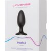 Lovense Hush 2 Rechargeable App Compatible Silicone Vibrating Anal Plug 2.25in - Black