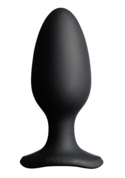 Lovense Hush 2 Rechargeable App Compatible Silicone Vibrating Anal Plug 2.25in - Black
