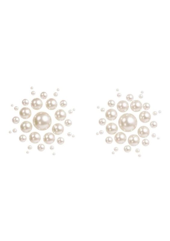 Leg Avenue Isla Adhesive Nipple Jewel Stickers - O/S - White