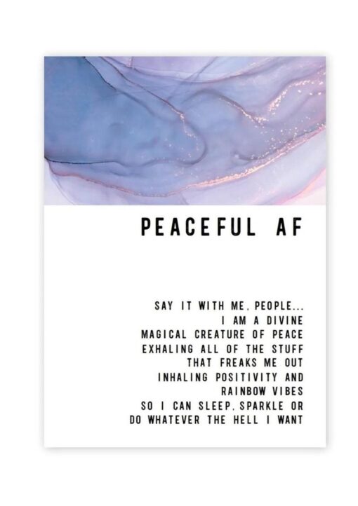 Warm Human 	Peaceful AF Greeting Card