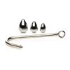 Master Series Anal Hook Trainer with 3 Plugs - Stainless Steel