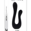 Playboy The Swan Rechargeable Silicone Dual Vibrator - Black