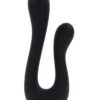 Playboy The Swan Rechargeable Silicone Dual Vibrator - Black