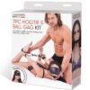 Lux Fetish Hogtie and Ball Gag Kit (7 Piece) - Black