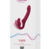 Lovense Lapis Rechargeable Silicone App Control Dual End Strapless Strap-On Vibrator - Magenta