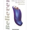 Love to Love Believer Rechargeable Silicone Clitoral Stimulator - Iridescent Night Blue