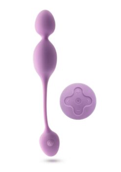 Wellness Raine Rechargeable Silicone Vibrating Kegel Ball with Remote - Lilac