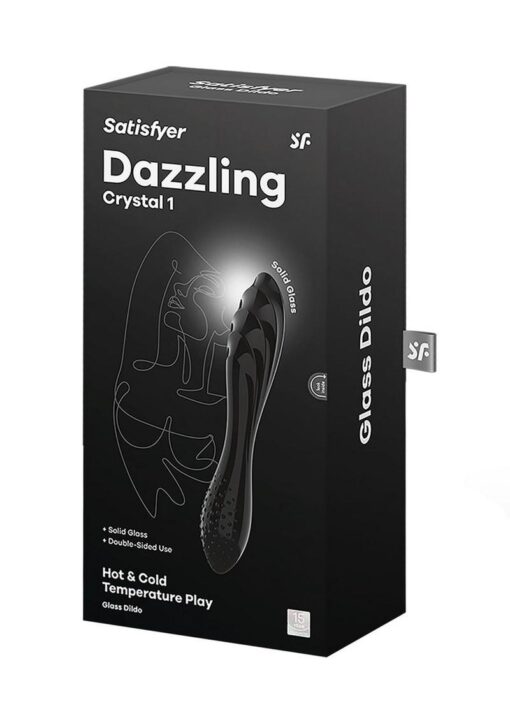 Satisfyer Dazzling Crystal 1 Glass Dildo - Black