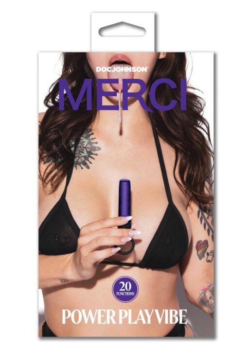 Merci Power Play Rechargeable with Silicone Grip Ring - Purple