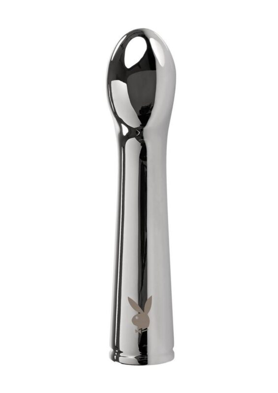 Playboy Swoon Rechargeable Vibrator - Silver