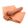 Master Series Boner Brief Penis Panties with Posable Dildo - Large - Vanilla