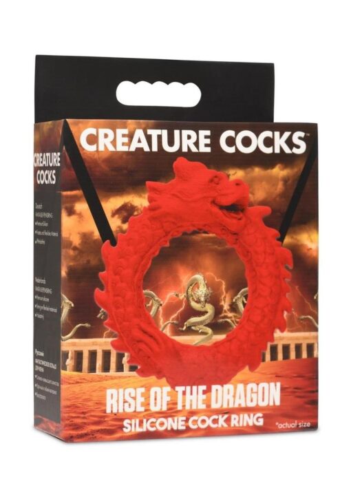 Creature Cocks Rise of the Dragon Silicone Cock Ring - Red