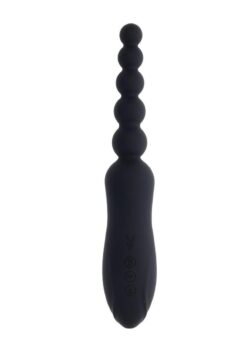 Playboy Let it Bead Rechargeable Silicone Anal Beads - Black