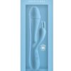 Obsessions Scarlett Rechargeable Silicone Rabbit Vibrator - Blue