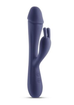 Obsessions Scarlett Rechargeable Silicone Rabbit Vibrator - Navy