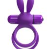 4T Ohare XL Rechargeable Silicone Rabbit Vibrating Cock Ring - Grape