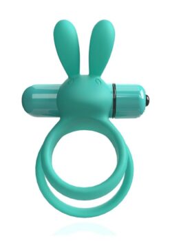 4T Ohare XL Rechargeable Silicone Rabbit Vibrating Cock Ring - Kiwi