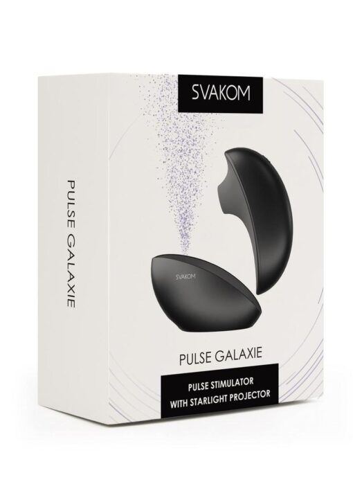 Svakom Pulse Galaxie App Compatible Rechargeable Silicone Clitoral Stimulator with Remote - Midnight Black