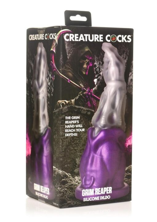 Creature Cocks Grim Reaper Silicone Dildo - Purple/Silver