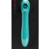 Nu Sensuelle Daisy Rechargeable Silicone Triple Action Thrusting Tongue Suction Vibrator - Electric Blue